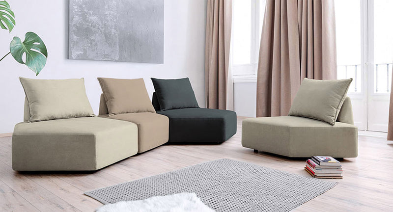 Divano componibile Katrina con funzione letto - tessuto Nova