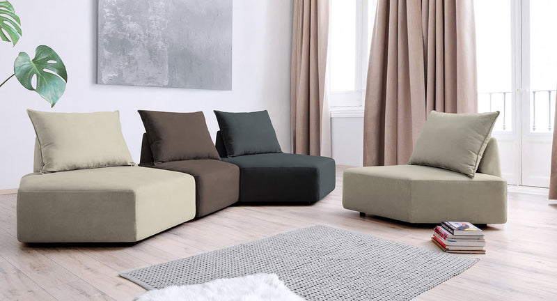 Divano componibile Katrina con funzione letto - tessuto Nova