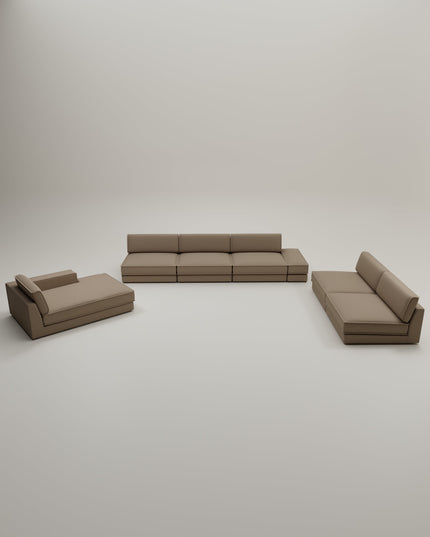 Divano modulare Terra a forma di U / Salotto con funzione letto