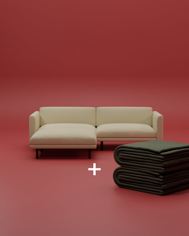 Divano modulare Aera 2.5 posti con pouf 2 in 1 Set