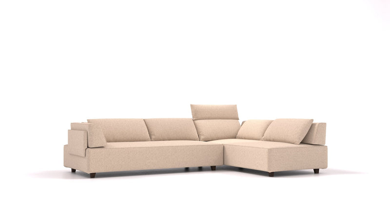 Divano modulare Louis L con funzione letto - tessuto Nova