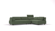 Divano modulare Louis L con funzione letto - tessuto Nova