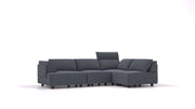Divano modulare Louis M con funzione letto - tessuto Nova