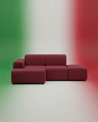 Italiano Divano angolare modulare Nina a 4 posti con funzione letto