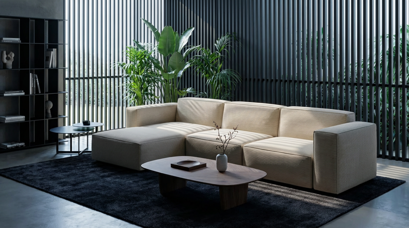 Harvey 4-seater L-shaped modular sofa with bed function