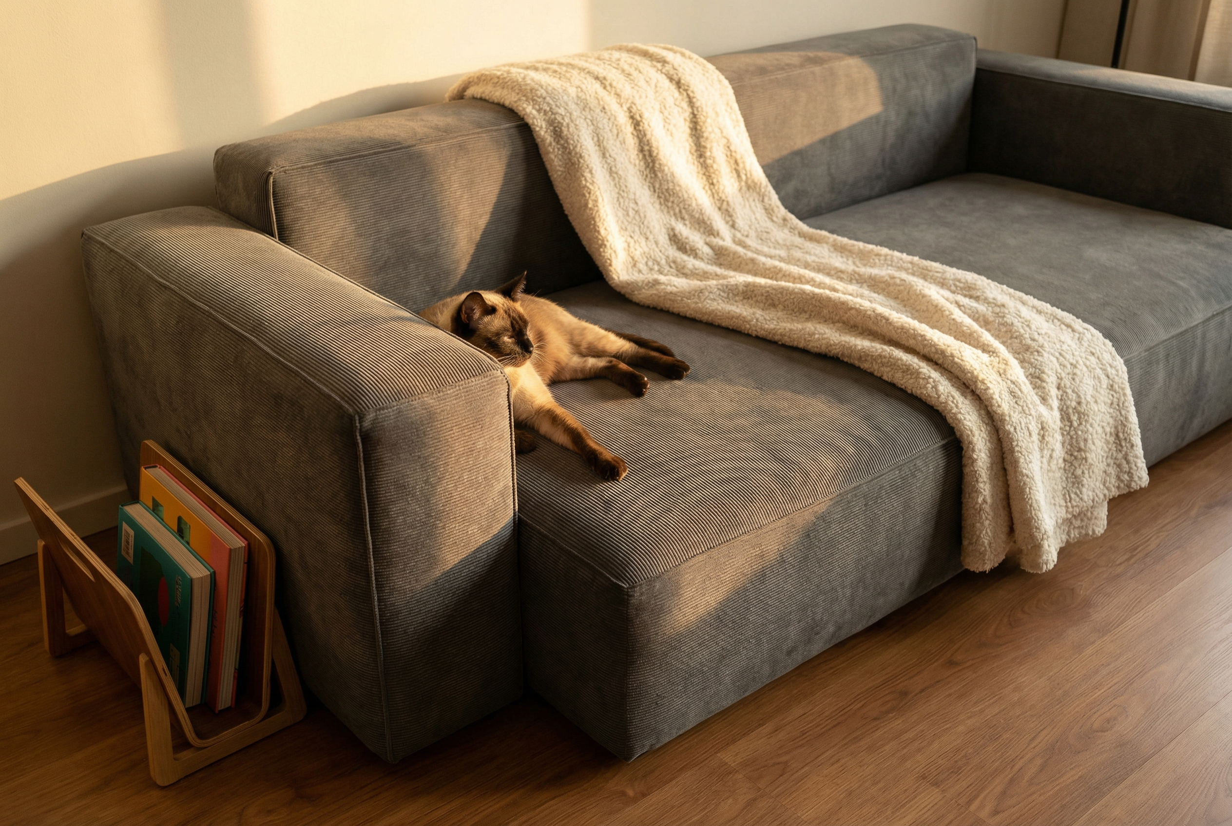 Italiano Divano modulare ad angolo Harvey a 4 posti con funzione letto