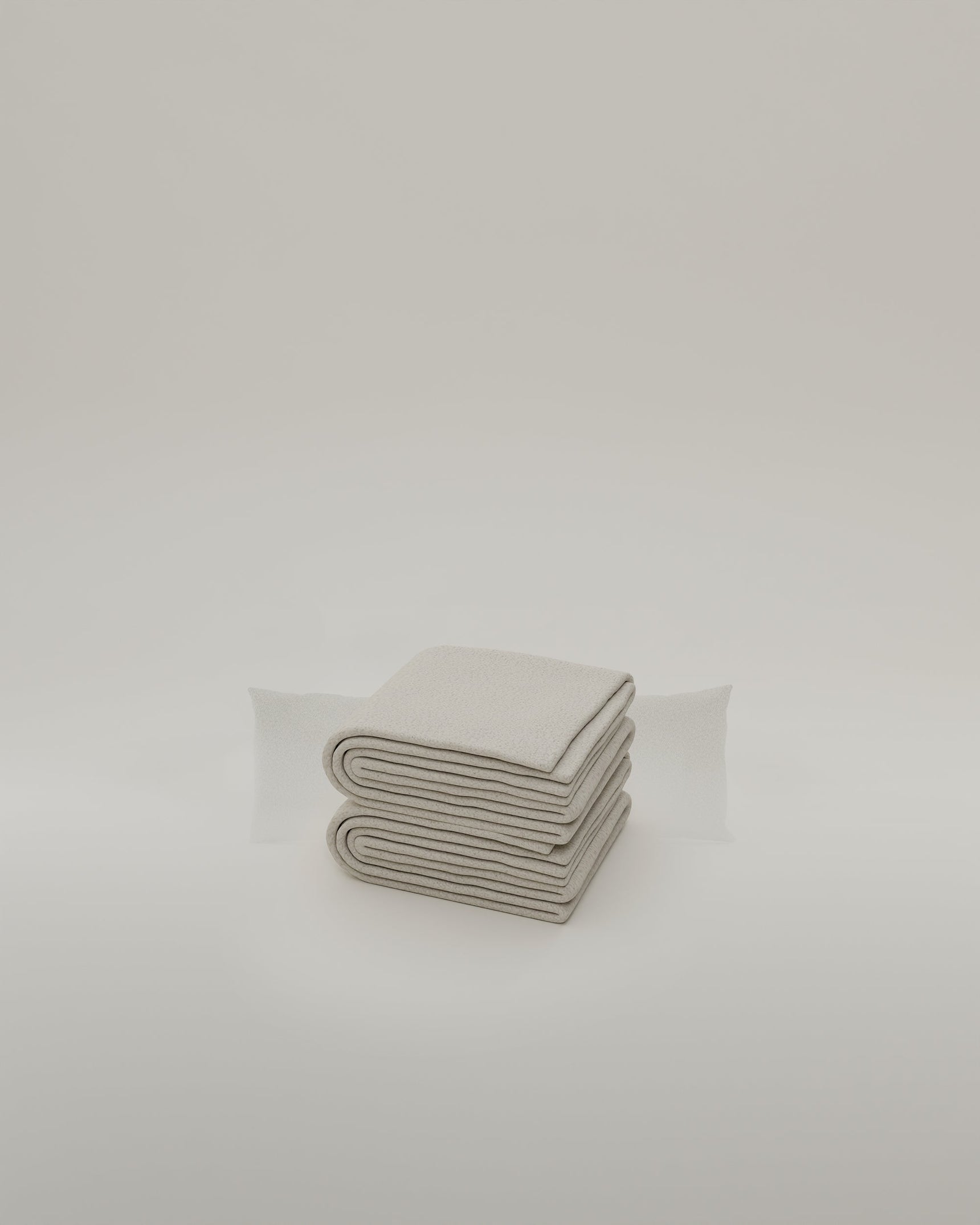 Fabric cover-Bouclé kidney-shaped cushion