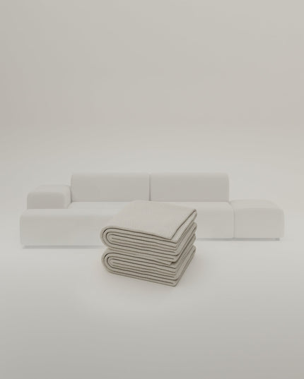 Rivestimento in tessuto  – Divano angolare modulare Nina a 4 posti