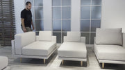 Divano componibile Donna XL con funzione letto - tessuto Nova