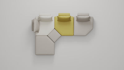 Divano modulare Katrina con funzione di riposo